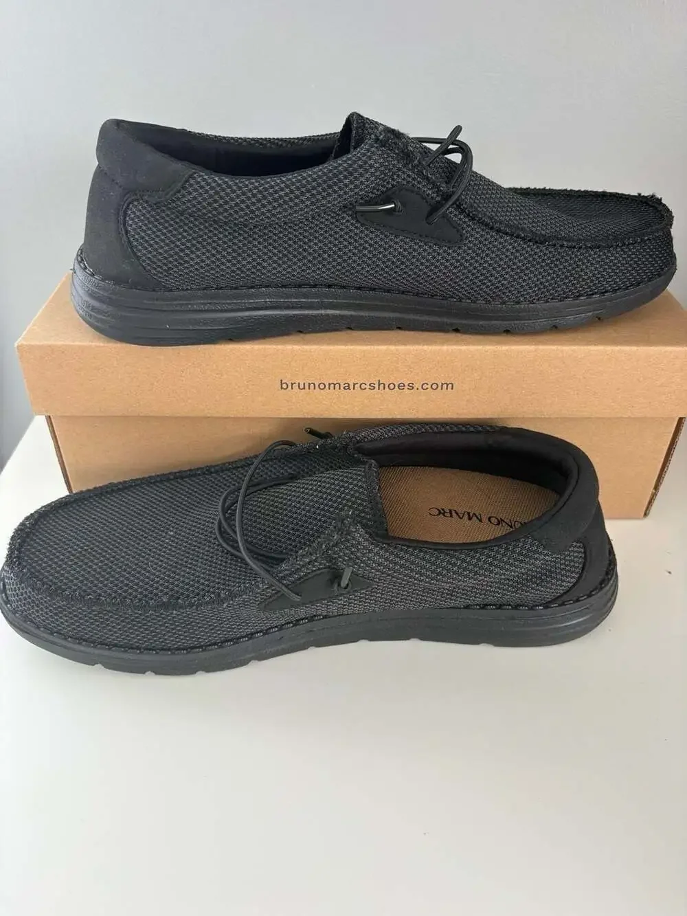 Bruno Marc Men's Mesh Casual Slip-On Loafer Black Size 11